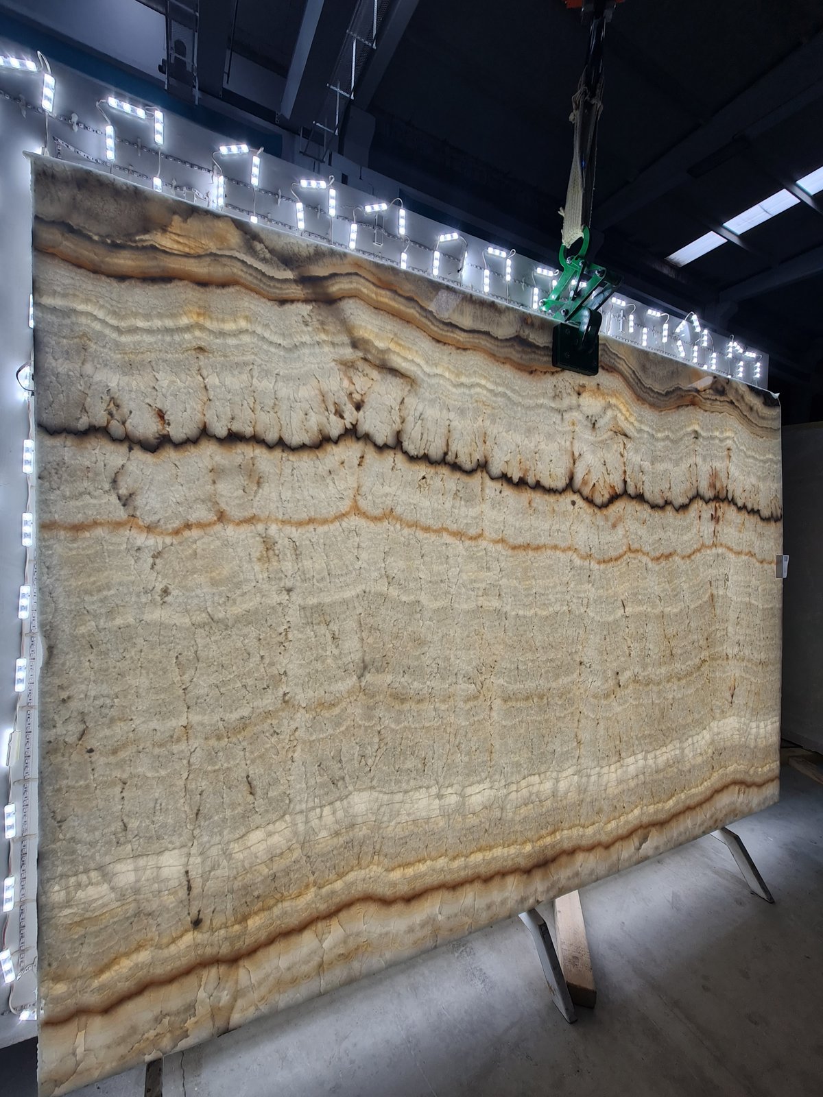 Close-up texture of White Onyx from Unknown