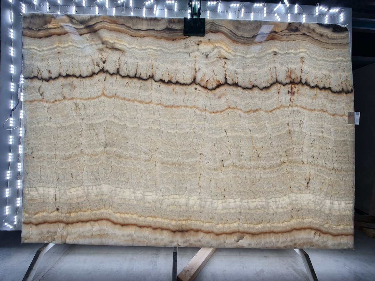 Close-up texture of White Onyx from Unknown